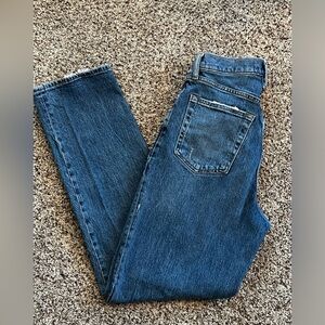 Curve Love Ultra High Rise 90s Straight Jean w/ Criss-Cross Waistband Size 6/28
